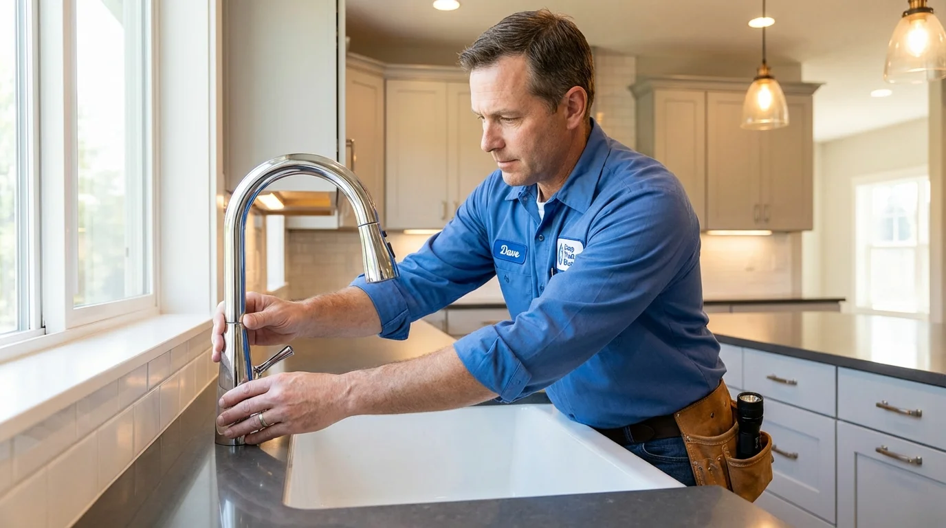 Kitchen faucet installation by Johns Plumbing LLC in College Park